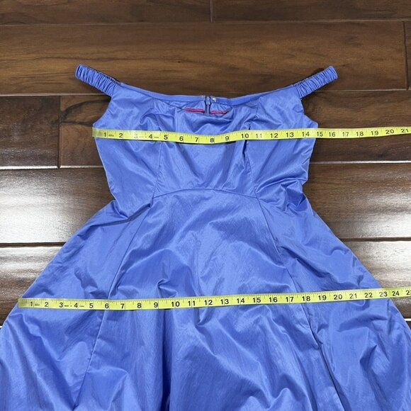 Free People Women's Size 2 Cornflower Blue Alinda‎ Off The Shoulder Midi Dress - Picture 7 of 14